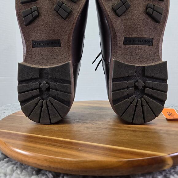 Mark Nason Ottomatic G&T Brown Leather Plain Toe Lugged Sole Oxford Mens 11 - Picture 11 of 13